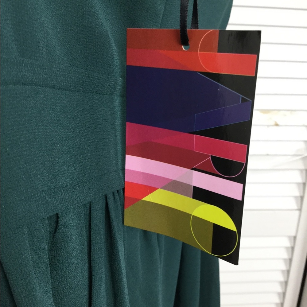 JARLO LONDON LUNE GREEN CHIFFON SWEETHEART DRESS - Picture 7 of 7